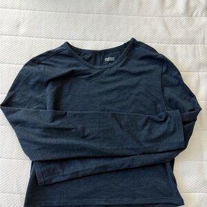 girlfriend collective Navy Long Sleeve Tee
